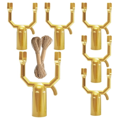 6 Pcs Tree Branch Support Tool with 2 Pcs Hemp Ropes, Metal Fruit Tree Branch Support Device Tree Brace Prevent Them from Breaking