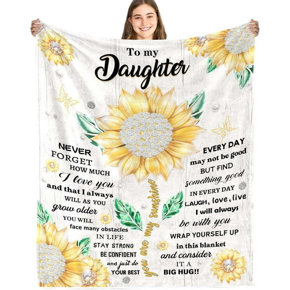 Daughter Blanket from Mom/Dad, Daughter Gifts Unique, Gift for Daughter from Mom, to My Daughter Blanket from Mom/Dad Gifts Ideals, Blanket for Daughter, Gifts for Grown Daughter (50"x60")