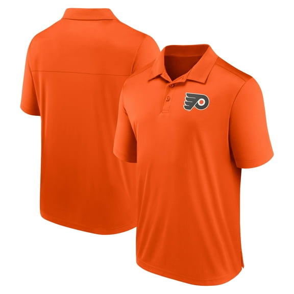Men's Fanatics Orange Philadelphia Flyers Left Side Block Polo