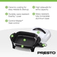 thumbnail image 3 of Presto 11" Electric Skillet with High-Dome Cover, Ceramic Nonstick, Black/White, 3 of 14