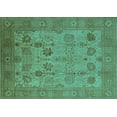 thumbnail image 1 of Ahgly Company Indoor Rectangle Oriental Turquoise Blue Industrial Area Rugs, 4' x 6', 1 of 4