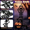 thumbnail image 6 of BinKFF Metal Halloween Yard Signs Halloween Outdoor Decorations Black Metal Art Halloweens Yard Stakes Reusable Skeleton Lawn Sign for Holiday Party Decor for Garden Prop, 6 of 8