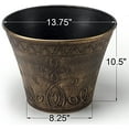 thumbnail image 4 of Fancy Decorative French Country Look Plastic Planter (2 Pack) 13X7" Flowerpot for Indoor, Outdoor, Garden, Patio, Office Ornaments, Home Decor, Long Lasting Reusable, Lightweight, Water Resistant, 4 of 4