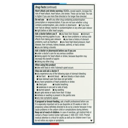 Equate Dual Action IBU/APAP, 72 Count