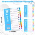 thumbnail image 2 of shiyou-36 Pcs Binder Dividers Multicolor Index Dividers A4 Plastic Binder Tab Dividers for 3 Ring Binders Index Dividers File Dividers Notebook Dividers for School Office Home Learning, 2 of 4