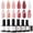 Blush Jelly, variant on modelones Gel Nail Polish- 6 Colors Pink Brown Burgundy Red Gel Polish Set Peach Pastel Pink Nail Polish Kit Soak Off Manicure Set Nail Art Gift for Women DIY Home Salon