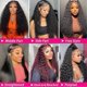 thumbnail image 3 of Deep Wave Lace Front Wigs Human Hair Density 180 13x4 HD Transparent Frontal for Women, 3 of 5