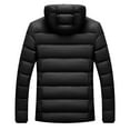 thumbnail image 4 of Men's Winter Thickened Warm Casual Style With Pockets Hooded Coat Jacket, 4 of 4