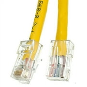 Cat5e Yellow Ethernet Patch Cable, Bootless, 2 foot