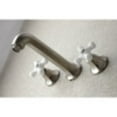 thumbnail image 4 of Kingston Brass KS4028PX Metropolitan Two-Handle Wall Mount Roman Tub Faucet, Brushed Nickel, 4 of 5
