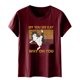 thumbnail image 4 of Moda Mujer Impresión O-cuello Camiseta Manga corta Casual Tee Tops Blusa Fridja  gope609, 4 of 5