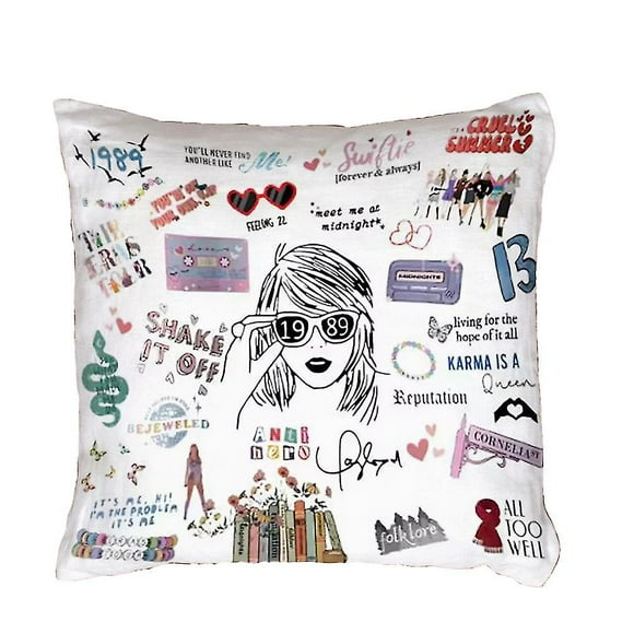 Taylor Swift Cushion Cover Throw Pillow Case Home Sofa Bed Couch Decor Swiftie Fans Gifts