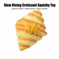 thumbnail image 4 of Slow Rising Croissant Squishy Toy with Filling, Single Piece, Golden Brown, for Relaxation, Simulated Play Toy, 4 of 4