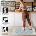 thumbnail image 6 of Kitchen Mat Anti Fatigue 2 Pieces Blue Kitchen Rugs Non Slip Waterproof Kitchen Floor Mats Cushioned Boho Kitchen Runner Rug Comfort Memory Foam Kitchen Mats for Floor,Front of Sink,Laundry Room, 6 of 6
