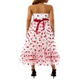 thumbnail image 2 of AMERTEER Femmes Été Robe en Tulle Sans Manches Dos Nu Imprimé Coeur Robe, 2 of 6