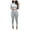 Grey, variant on Women Turtleneck Long Sleeve Women Solid Color Turtleneck Slim Yoga Fitness Long Sleeve Trousers Shapeware Turtleneck Women Bodysuit Long Sleeve Bodysuit