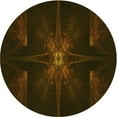 thumbnail image 1 of Ahgly Company Indoor Round Patterned Dark Bronze Brown Area Rugs, 8' Round, 1 of 6