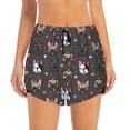 thumbnail image 2 of Balery French Bulldogs Pantalones cortos deportivos para mujer con forro y dos bolsillos, elásticos, para entrenamiento, gimnasio, yoga-Medium, 2 of 7