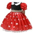 thumbnail image 2 of Toddler Girls Princess Dress Headband Costume Polka Dot Wedding Pageant Dress, 2 of 7
