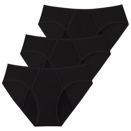 

Women s Mid-Rise Widen and Lengthen Physiological Briefs Four-layer Sanitary Leak-proof Menstrual Full Coverage Breathable Soft Panties(3-Packs)