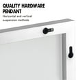 thumbnail image 5 of NeuType Rectangle Wall Mounted Mirror 55" x 16", Silver, 5 of 7
