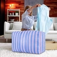 thumbnail image 4 of ¡Ofertas del día! Bolsa tejida de nailon Topliu, bolsa para mudanzas de graduación, bolsa de gran capacidad para mudanzas, bolsa de piel de serpiente a cuadros azul y blanca., 4 of 4