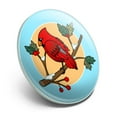 thumbnail image 2 of Red Cardinal on Snowy Holly Branch Metal 1.1" Tie Tack Hat Lapel Pin Pinback, 2 of 4