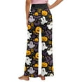 thumbnail image 4 of Dwralegc Women Halloween Pajama Pants Funny Halloween Printed Long Bottoms Casual Pajama Pants Elastic Waist Drawstring Soft Pj Pants Multicolor XL, 4 of 4