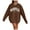Brown, variant on Women Nashville Adult Unisex Crewneck Sweatshirt Pullover Classic Streetwear