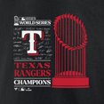 thumbnail image 5 of Men's Fanatics Branded  Black Texas Rangers 2023 World Series Champions Big & Tall Roster T-Shirt, 5 of 5