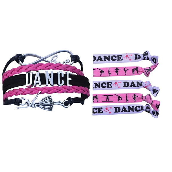 Girls Infinity Dance Gift Set (Bracelet & Hair Ties) -