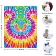 thumbnail image 4 of Colorful Rainbow Tie Dye Spiral Pattern Blanket,Comfortable Soft Flannel Throw Blanket,All Season,Warm Lightweight Blankets for Sofa Bed Couch Living Room Chair,30"x40", 4 of 4