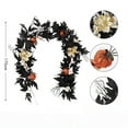 thumbnail image 2 of Thanksgiving Wreath with Black Maple Leaf and Autumn Vine for Fall Home, 2 of 5