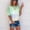 Green, variant on Aloohaidyvio Tunic Tops for Women ,Womens Summer Tie-Dye Short Sleeve Crew-Neck T-Shirt Casual Tee Tops（S-5XL）