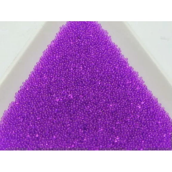U8MO 50 Gram Caviar Glass Mini Micro Beads 0.6-0.8mm Storage Box Pick Your Color-Dark Purple