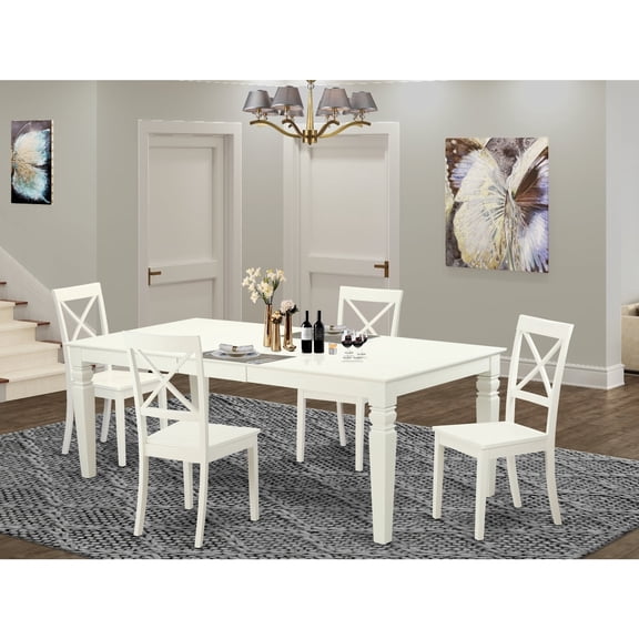 Mountain Lodge Dining Set - Table & 4 Chairs - Hardwood Kitchen Table Set