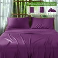 thumbnail image 3 of Sonoro Kate Luxury Cooling Bamboo Bed Sheet Set - Deep Pockets - 4 Piece, California King, Purple, 3 of 7