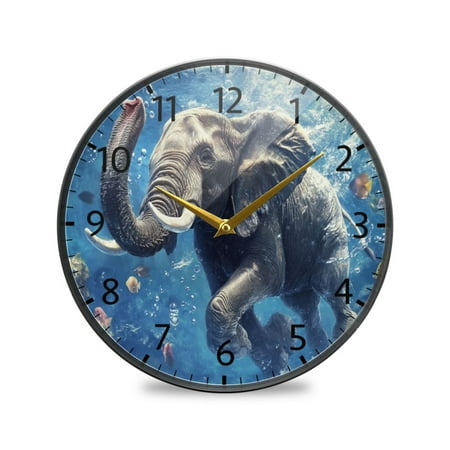 BZSMCE Wall Clock Acrylic Size:9.5*9.5in/11.9*11.9in Aquatic Majesty Design Pattern Clock