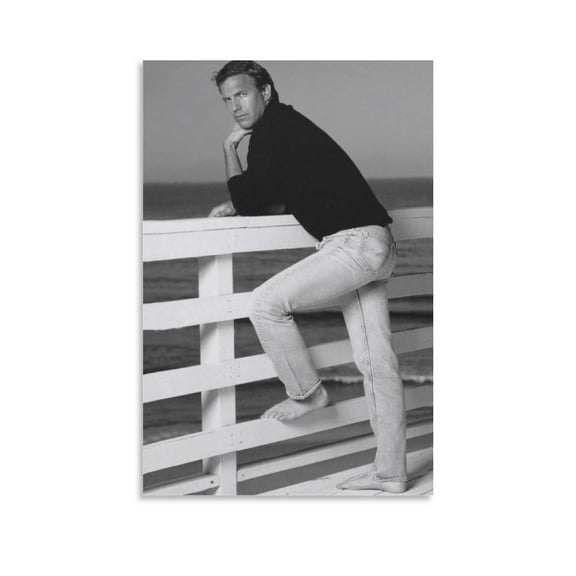 Kevin Costner Vintage Poste Wall Art Poster Scroll Canvas Painting Picture Living Room Decor Home 24x36inch(60x90cm)