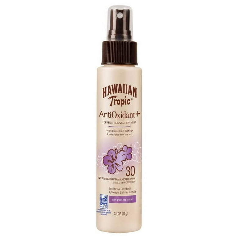 Hawaiian Tropic Antioxidant Sunscreen Spray, SPF 30, 3.4oz