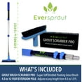 thumbnail image 4 of EVERSPROUT 5-to-12 Foot Grout Brush Scrubber Pro w/ Long Handle Pole, 4 of 7