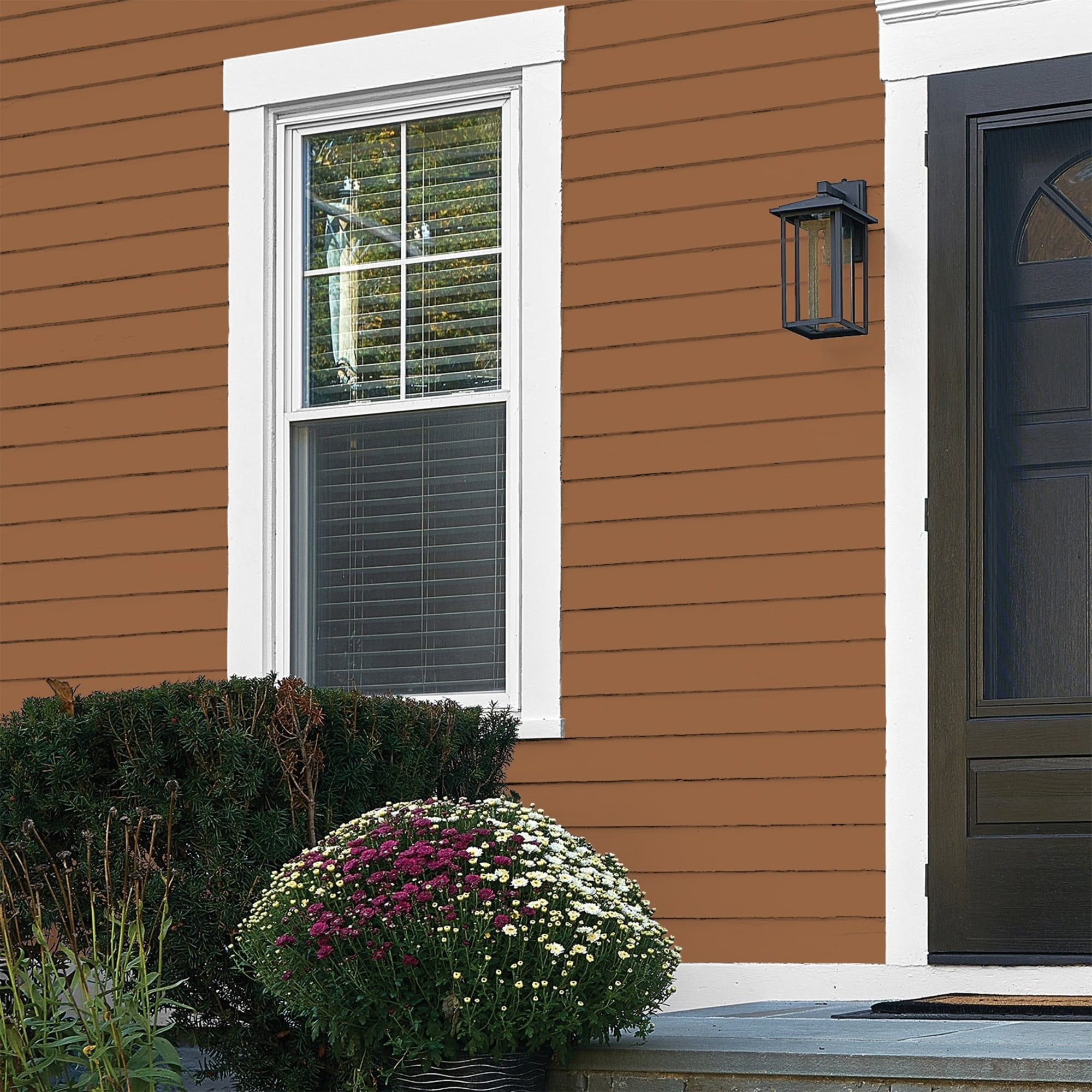 Glidden One Coat Cinnamon Stick / Orange Flat Exterior Paint with Primer, 1 Gallon