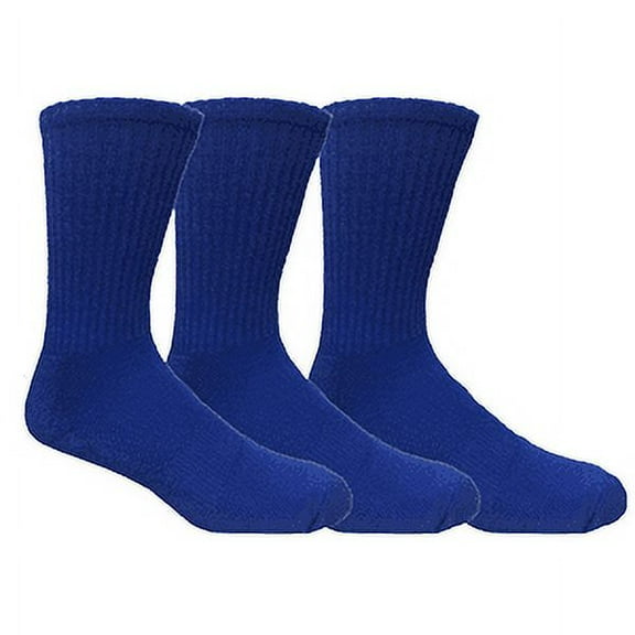 MOXY Socks Royal Blue Running Buddy Performance Athletic Running Crew Socks 3-Pack