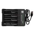thumbnail image 3 of 2X Cargador de Batería Recargable de 4 Ranuras Li-Ion USB Cargador Rápido Inteligente para 18350 18500 18650 Batería, 3 of 5