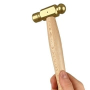 ARTESIA TOOL 10 25.4 cm Brass Ball Pein Hammer 1/2 1.27 cm Striking Surface Spark-Free Solid Wood Handle Ideal for Jewelers & Metal Crafting