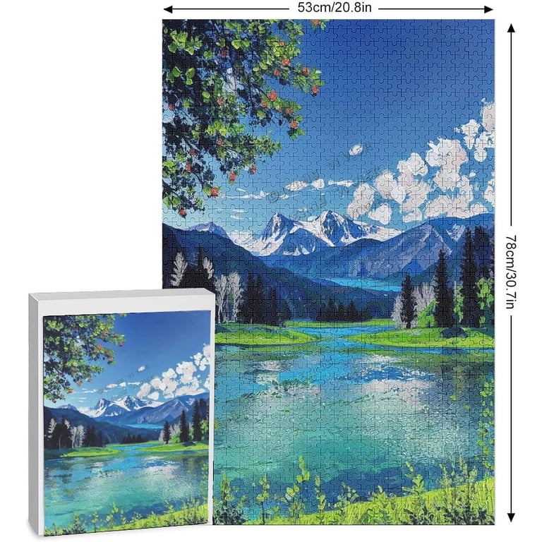 Nature Puzzle, Puzzles for Adults 1000 Piece Landscape Hill Lake
