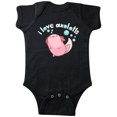 

Inktastic I Love Axolotls with Bubbles Gift Baby Boy or Baby Girl Bodysuit