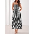 thumbnail image 3 of PRETTYGARDEN Womens Summer Dresses Spring Sleeveless Spaghetti Straps Casual Midi Dress Polka Dot Smocked Beach Sundress, 3 of 9