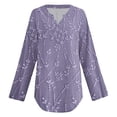 thumbnail image 3 of yunLCZ Women's Button Down Shirts Women Spring Summer Casual Long Sleeve V Neck T Shirts Loose Fit Cotton Tops Blouses Spring Summer Outfits 3838, 3 of 4