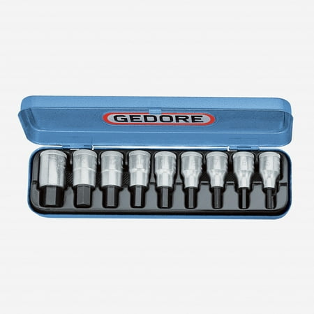 UPC: 4010886615621 | Gedore IN 19 PM Screwdriver bit socket set 1/2  9 pcs in-hex 5-17 mm